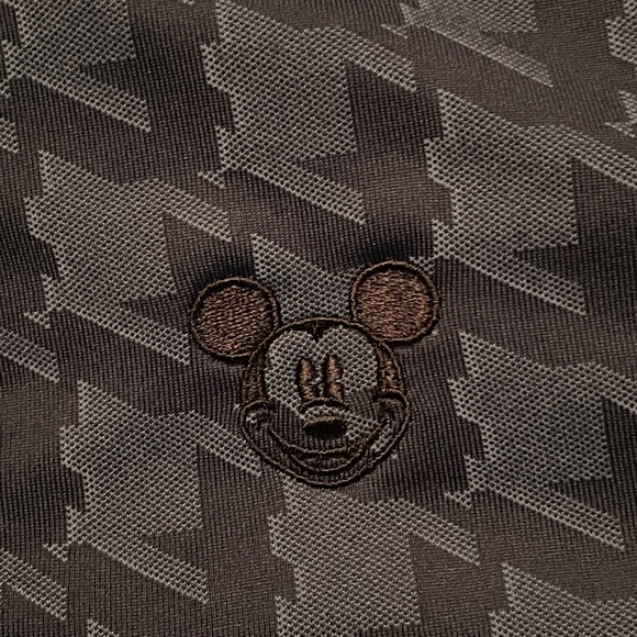 Nike Dri-Fit Disney Park Exclusive Mickey Mouse Houndstooth Navy Polo Shirt NEW - Picture 3 of 7